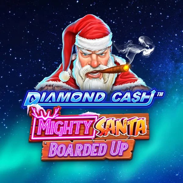 Slots logo of Diamond Cash Mighty Santa Boarded Up from Greentube at Kraken Casino