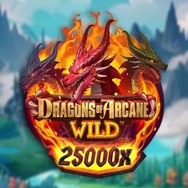 Dragons of Arcane Wild slot logo by Foxium at Kraken Casino