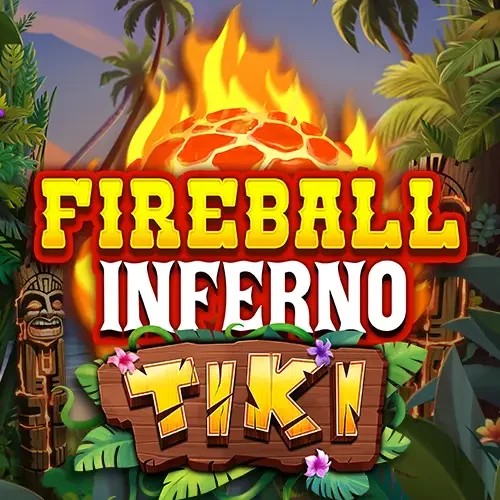 Official Slots logo: Fireball Inferno Tiki by NetEnt at Kraken Casino