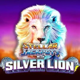 Stellar Jackpots with Silver Lion logo by Lightning Box Game at Kraken Casino